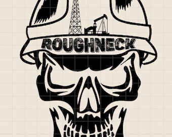 Ölfeld Roughneck Schädel Hard Hat PNG, Roughneck PNG, Ölfeldarbeiter Png, SVG, Sublimation, digitales Design, Oil Rig Sublimation,