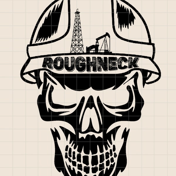 Oilfield Roughneck Skull Hard Hat PNG, Roughneck PNG, Oilfield worker png, SVG, sublimation, digital Design, Oil Rig Sublimation,