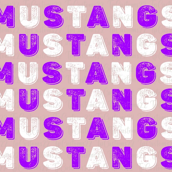 Mustangs PNG, School Mascot Png, Purple and white Mustang, School colors, School Spirit, Team Spirit, School Mascot, Sublimation Download,