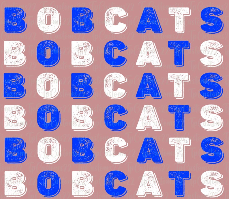 Bobcats PNG, School Mascot Png, Blue and White Bobcat, School Colors ...