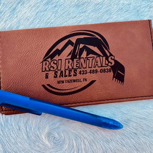 Personalized Checkbook Cover, Custom Leather Checkbook, Engraved Checkbook, Business Checkbook, Leather Checkbook, Corporate gift, Checkbook