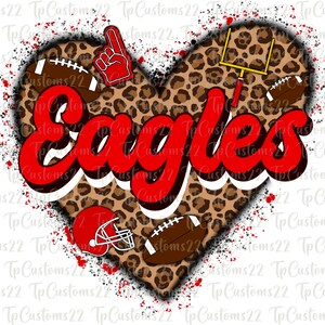 Eagles Football PNG, Football Png, Red and Blue Eagles, Football Shirt, Team Spirit, Sublimation, Eagles png