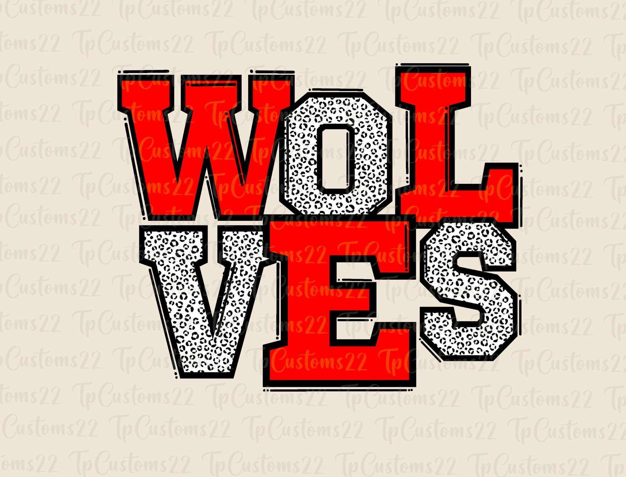 Wolves Red Football PNG, School Mascot Png, Red and White Wolves ...