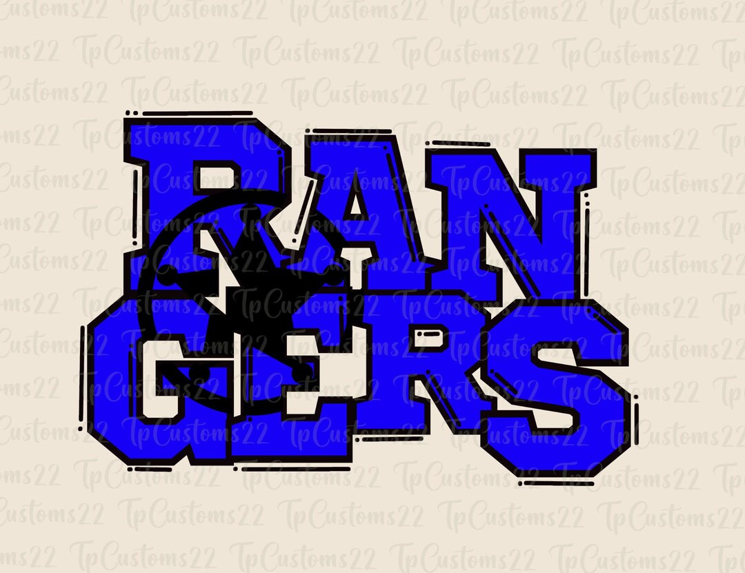 Rangers Blue Football PNG, School Mascot Png, Blue & White Rangers ...
