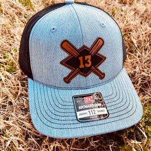 Personalized Baseball Hat, Baseball Hat, Team Leather Patch Hat, Sports Hat, Richardson 112, SnapBack,