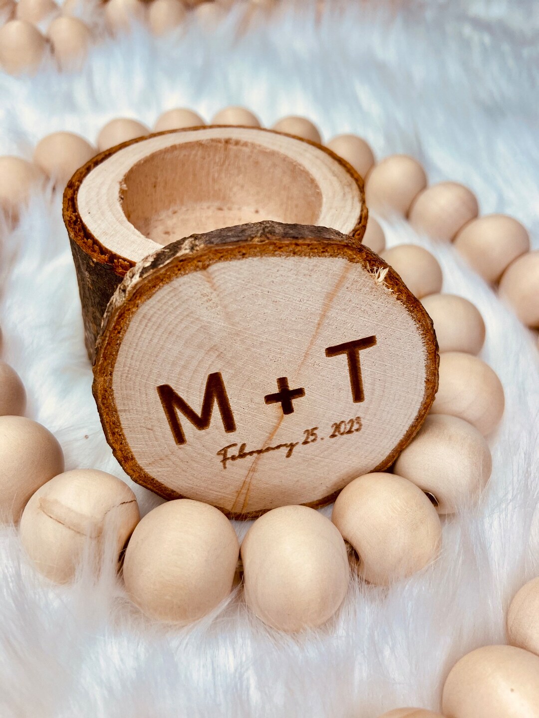 Personalized Ring Box, Engraved Ring Holder, Wedding Ring Boxes, Ring