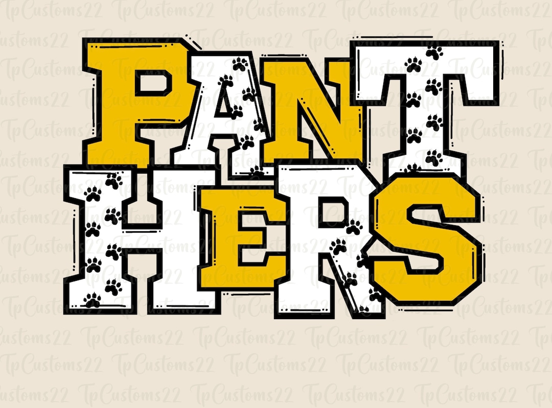 Football Panthers PNG, Football Png, Yellow and White Panthers ...