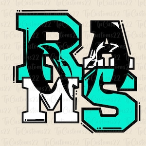 Rams Mint Football PNG, School Mascot Png, Mint and White Rams, Football Shirt, School Spirit, Team Spirit, Rams png