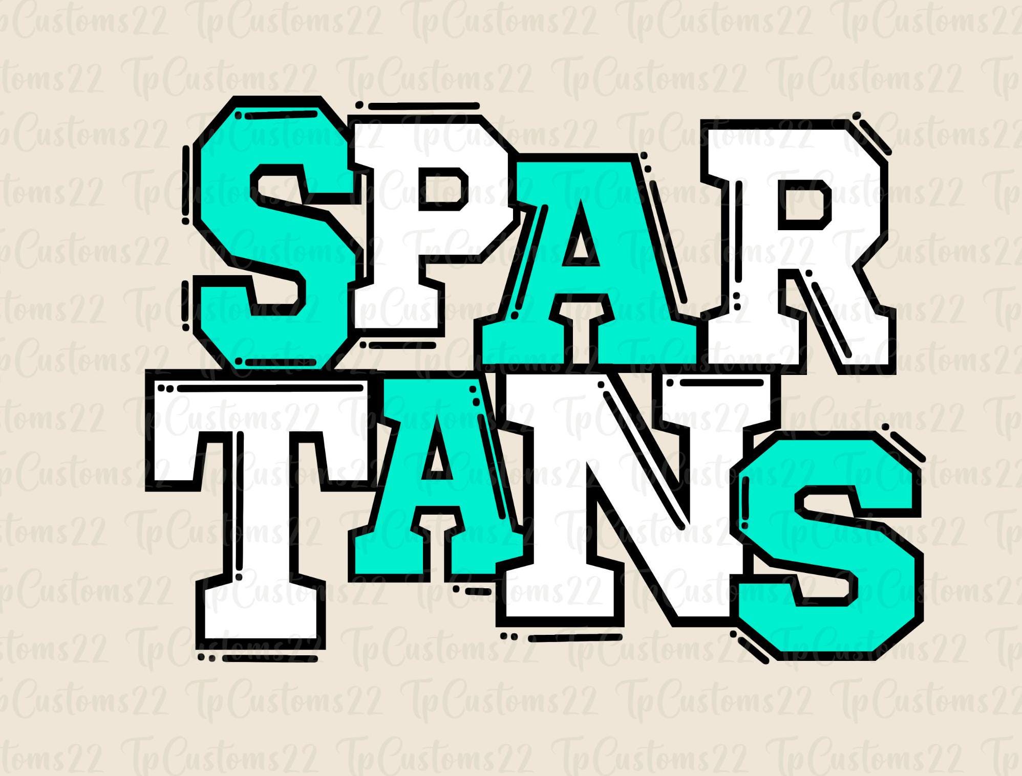 Spartans Mint Football PNG, School Mascot Png, Mint and White Spartans,  Football Shirt, School Spirit, Team Spirit, Spartans png, image size:1996x1517