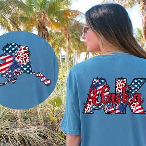 Patriotic Alaska Png Sublimation Design, State Png, Alaska Png, 4th of July Png, Alaska State Png, Distressed Pattern Png Downloads