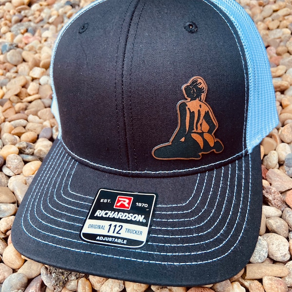 Dump Truck Booty Hat, Dark Humor Hat, Dirty Hat, Butt Hat, Big Butt Hat, Big Booty humor, Leather Patch Hat, Richardson 112, SnapBack,