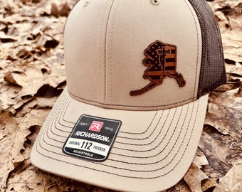 Alaska Lineman Hat, Lineman Hat, Lineman Apparel, Custom Lineman Hat, Leather Lineman Hat, Leather Patch Hat, Richardson 112, Alaska Lineman