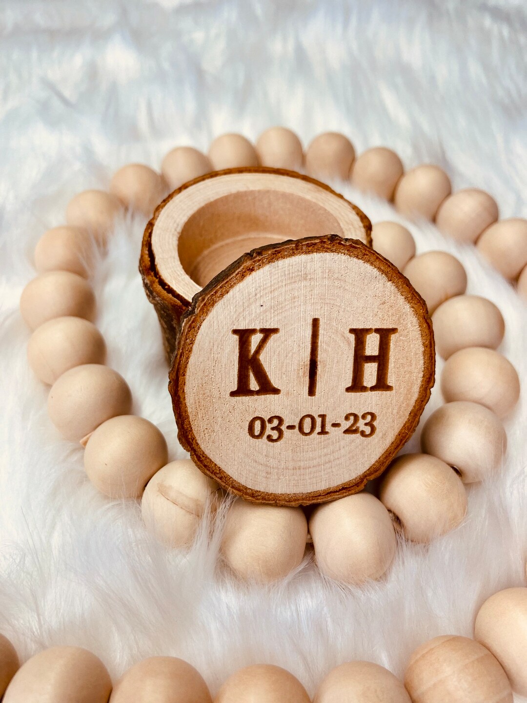 Personalized Ring Box Engraved Ring Holder Wedding Ring Etsy