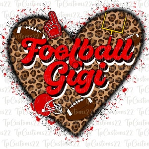Retro Leopard Football Gigi PNG Sublimation Design, Football Gigi Sub, Sports Png, Football Png, Football Shirt SVG Downloads
