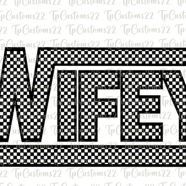 Checkered WIfey PNG, Checkered png, White wifey png, Badass Mom png, wifey PNG, wife SVG png, sublimation Design