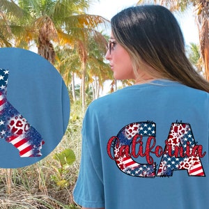 Motif patriotique de sublimation en Californie, png, État de la Californie, png, 4 juillet png, État de la Californie png, téléchargements png