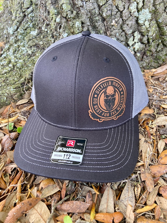 Oilfield Hat, Oilfield Worker Hat, Oil Rig Leather Patch Hat