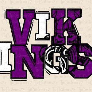 Vikings Purple Football PNG, School Mascot Png, Purple and White Vikings, Football Shirt, School Spirit, Team Spirit, Vikings png