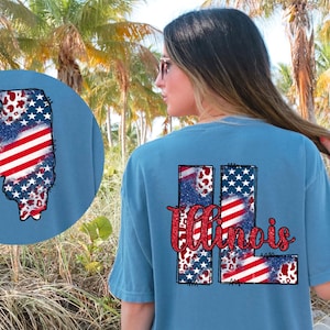 Patriottisch Illinois png-sublimatieontwerp, staat png, Illinois png, 4 juli png, staat Illinois png, png