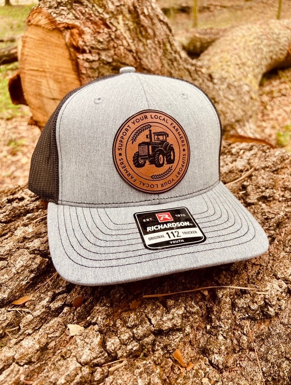 New Idea Farm Equipment Hat Richardson 112 Trucker Snapback Tractor Patch Cap New Idea Farm Equipment Orange And White Richardson 112 Snap  main image 4