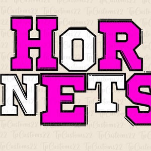 Hornets Pink Football PNG, School Mascot Png, Pink and White Hornets, Football Shirt, School Spirit, Team Spirit, Hornets png