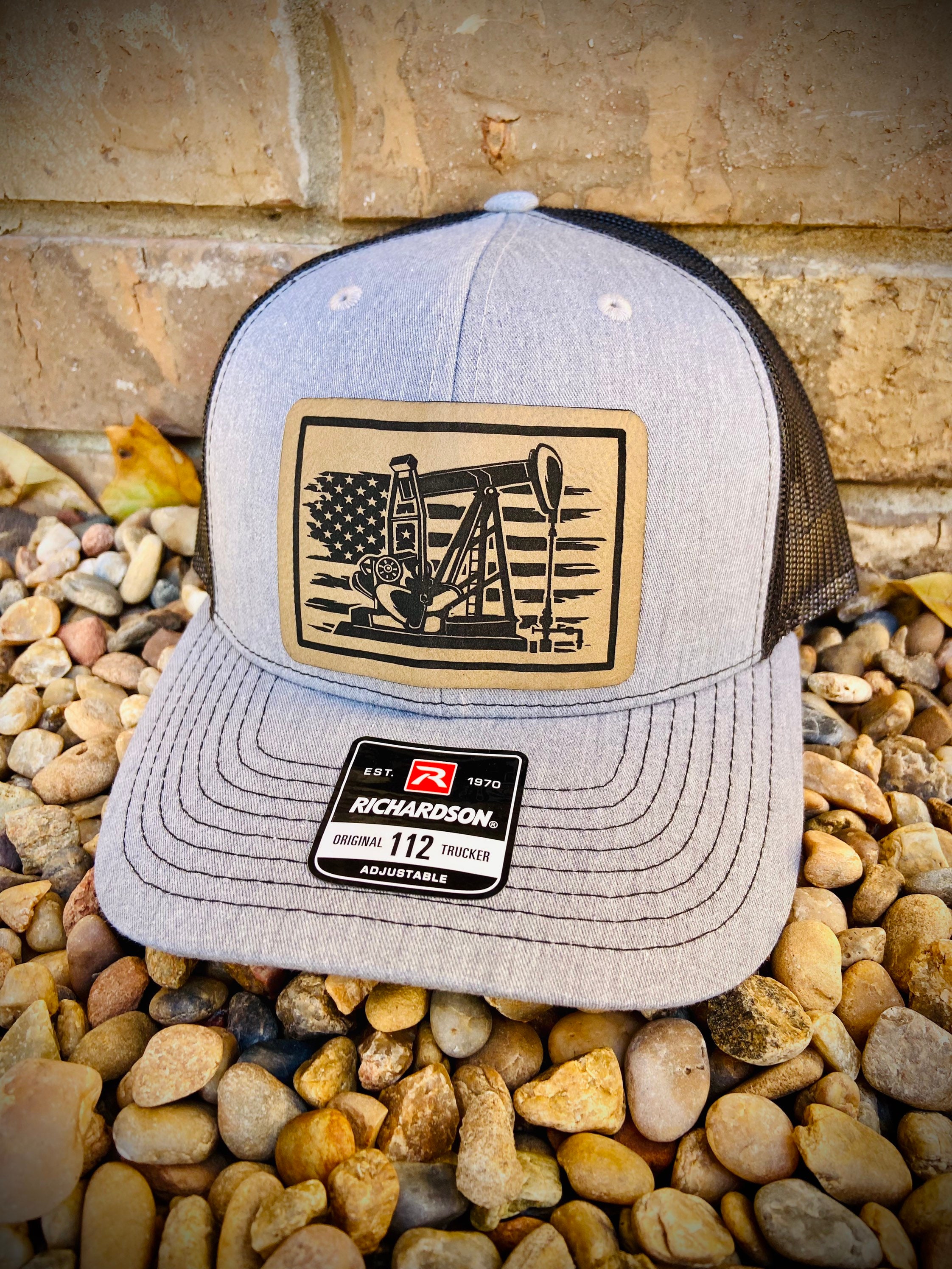 Oilfield Hat, Oilfield Worker Hat, Oil Rig Leather Patch Hat