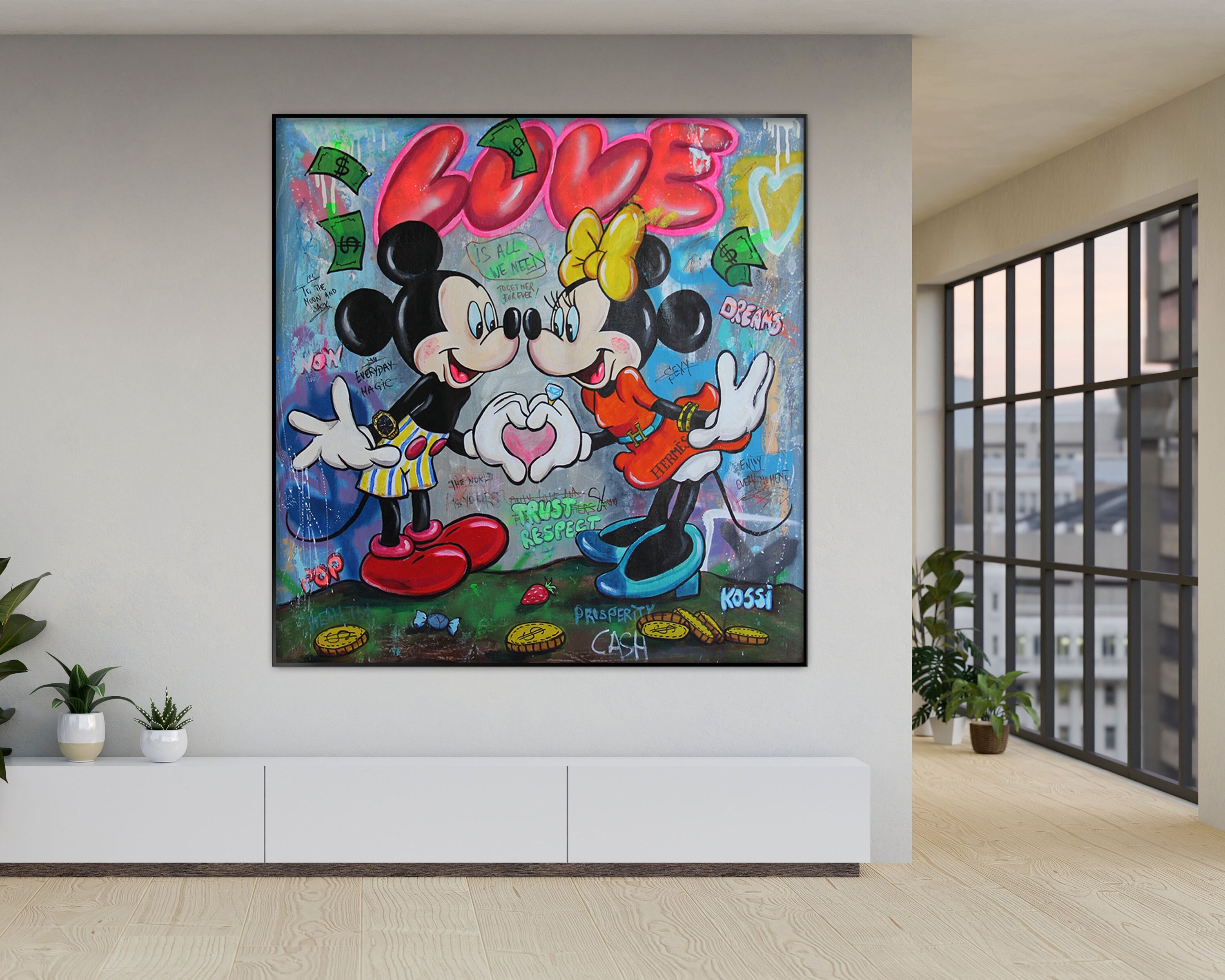 Buy wholesale Canvas Pop Art Minnie Mouse Pictures Wall Art - Portrait  Format - 80 x 60 cm