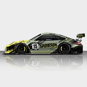 Crossed Lines Bushman Circuit Livery - Car Wrap, Motorsport Livery, Drift Livery, RC Livery, Remote Control Car Design Digital File