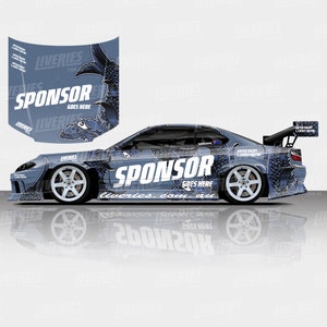 Koi Lagoon Drift Livery Design - Car Wrap, Motorsport Livery, Drift Livery Design Digital File