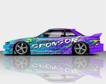 Beyond Stars Blurple Drift Livery Design - Car Wrap, Motorsport Livery, Drift Livery Design Digital File