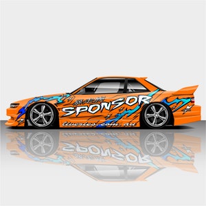 Beyond Stars Citrus Drift Livery Design - Car Wrap, Motorsport Livery, Drift Livery Design Digital File