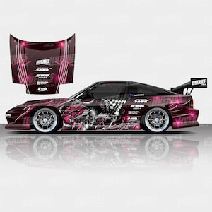 Dragon Plum Drift Livery Design - Car Wrap, Motorsport Livery, Drift Livery Design Digital File