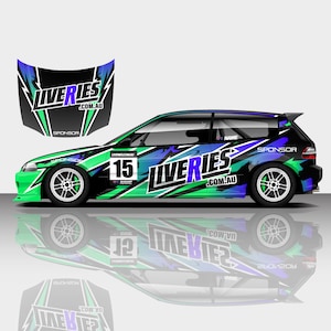 Mikazuki Circuit King Circuit Livery Design - Car Wrap, Motorsport Livery, Drift Livery Design Digital File