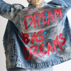 Denim jacket spray paint 2025
