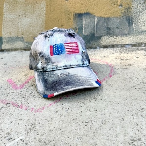 American flag painted Cap, Independence Day hats, forth of July gear, patriot hats, unique hats, dope hats, unisex painted  hats