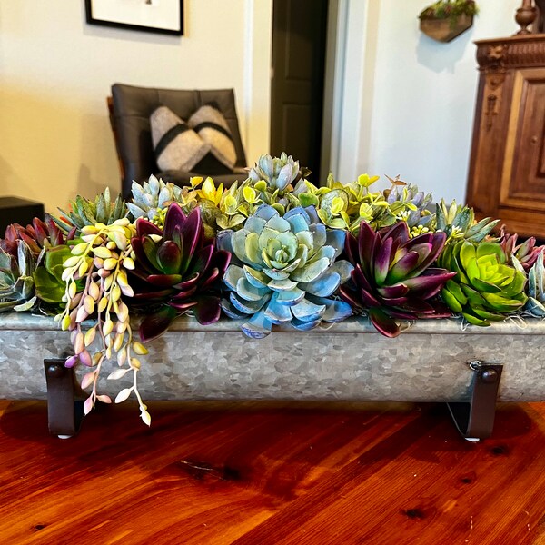 Succulent Arrangement Faux Succulent Artificial Succulent Centerpiece Coffee Table Accent Succulent Decor