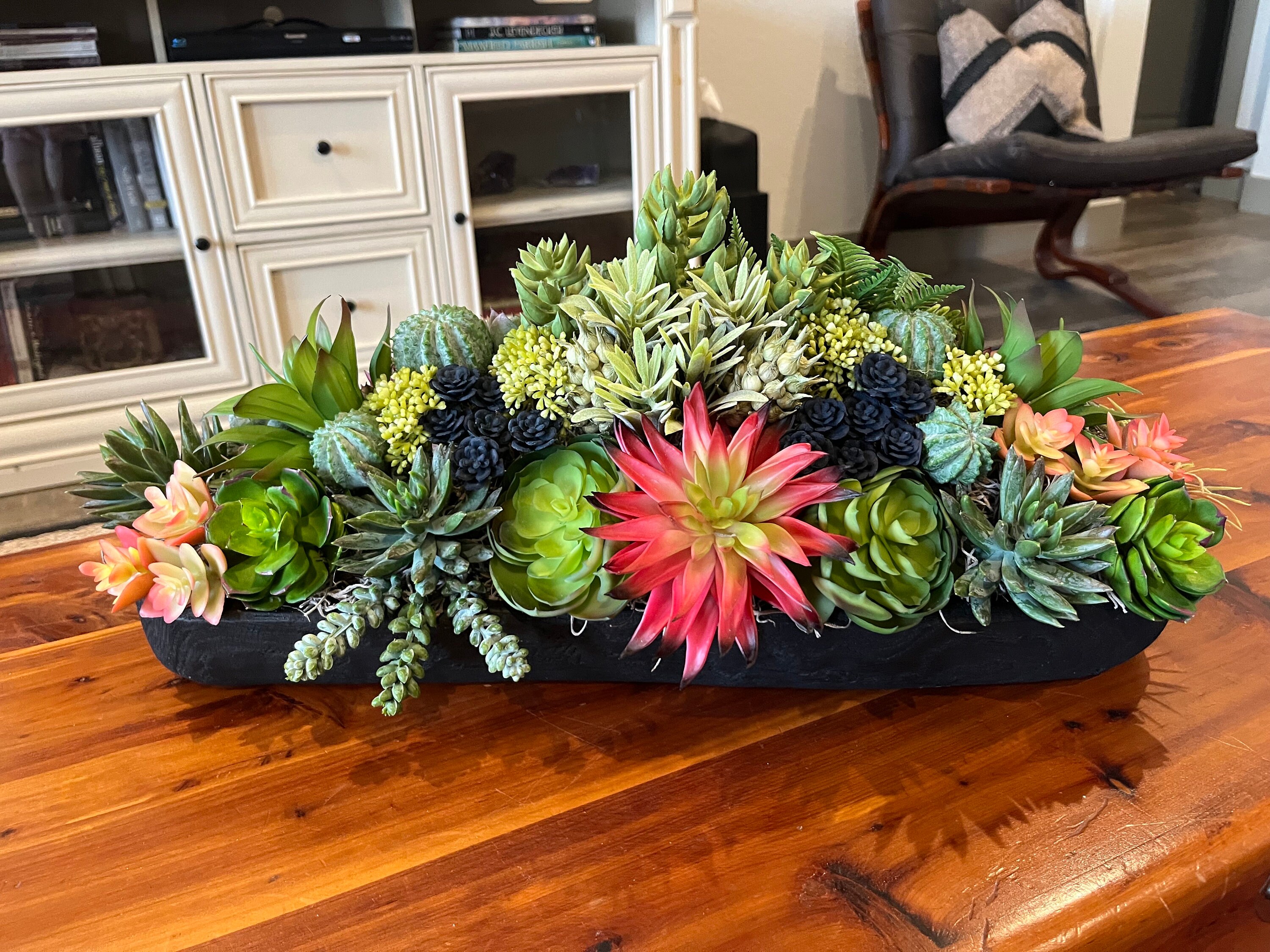 Succulent Arrangement Faux Succulents Artificial Succulent Etsy