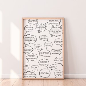 Creative Affirmations For Kids: Make Your Own Coloring Poster Positive Beliefs Gift Birthday Digital Download
