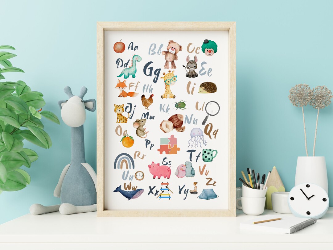 ABC Learning Poster - Fun and Adventure With the Alphabet for Little ...