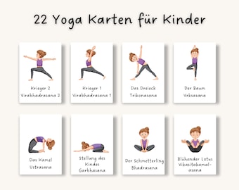 Yoga Cards for Kids - Learn Yoga Through Play and Have Fun, Yoga Poses, ASANA, Digital Download