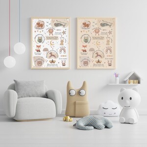 Kinderaffirmatieposters en wenskaarten: schattige dieren, verschillende formaten en sjabloon voor doe-het-zelf-enveloppen - nr. 3