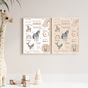 Kinderaffirmatieposters en wenskaarten: schattige dieren, verschillende formaten en sjabloon voor doe-het-zelf-enveloppen - nr. 4
