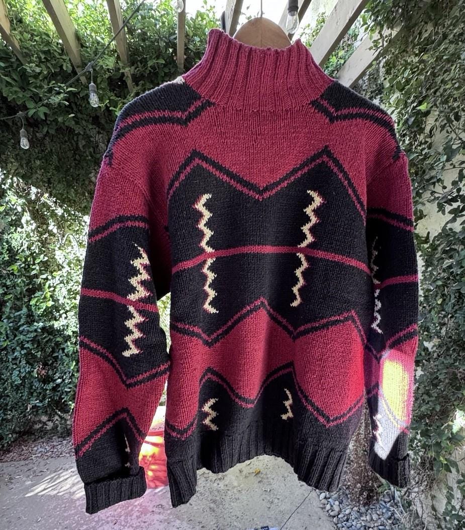 Ralph Lauren Knit Aztec Sweater - Etsy