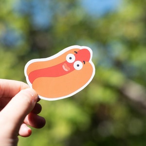 Hotdog vinyl sticker