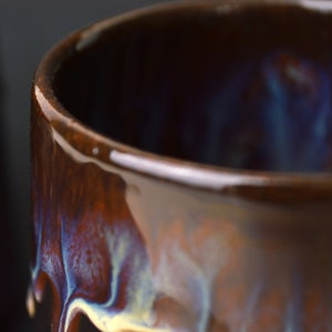 Dripping Style Multicolor Black Clay Pottery, Handmade Stoneware Ceramic Coffee Cup, 350ml 11.8 oz image 4