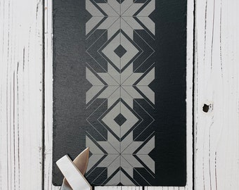 Southwest Aztec Slate Cheese Board: Engraved Rustic Charcuterie Board