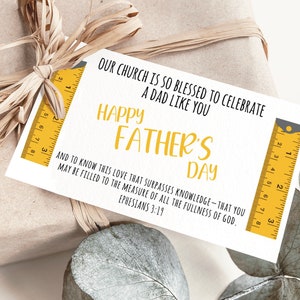 DIGITALE Kerk Happy Father's Day Gift Tag Cadeau voor vaders op Vaderdagkaart voor papa Kerkcadeau Afdrukbare download Bulkmaatregel NIV