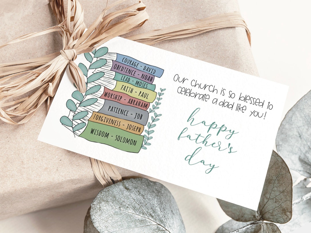 DIGITAL Church Happy Father's Day Gift Tag, Present for Dad on Fathers ...