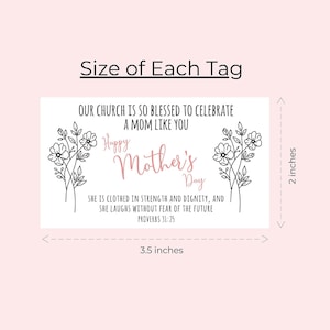 DIGITAL Church Happy Mother's Day Gift Tag Present for Moms on Mothers ...