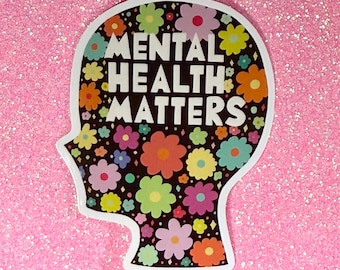 Mens Mental Health Matters Water Proof Sticker Male Depression Decal ...